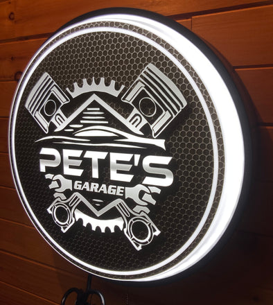 Pete’s Garage 18" Backlit Button