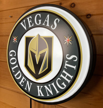 Vegas Golden Knights 18” Backlit LED Button Sign Design #W7062
