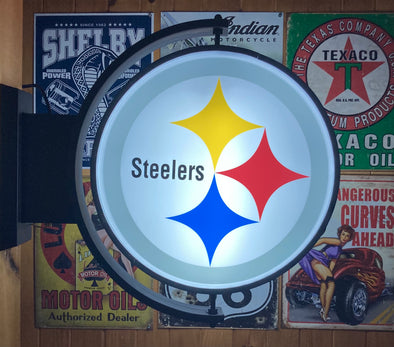 Pittsburg Steelers 24" Rotating LED Lighted Sign Design #S5075