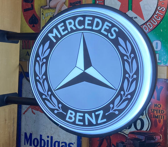 Mercedes Benz 20" LED Fixed Flange Sign Design #F5148