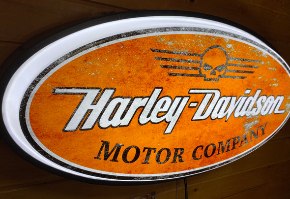 Harley Davidson 32" Backlit LED Oval Sign Design #V7123