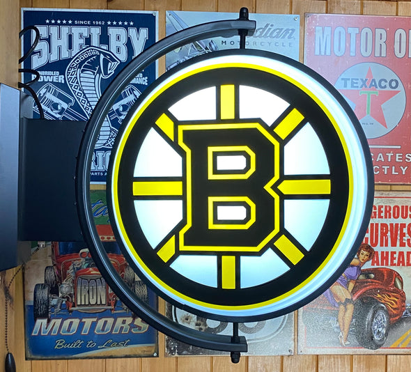 Boston Bruins 24" Rotating LED Lighted Sign Design #S5101