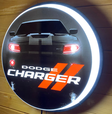 Dodge Charger 18" Backlit LED Button Sign Design #W7120