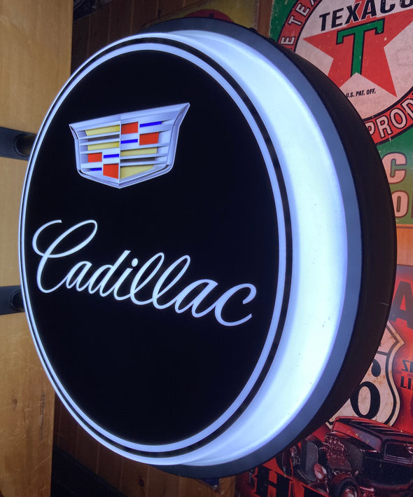 Cadillac 20" LED Fixed Flange Sign Design #F5088