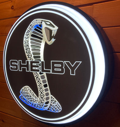Shelby Cobra 18" Backlit LED Button Sign Design #W5040