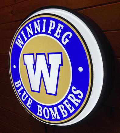 Winnipeg Blue Bombers 18" Backlit LED Button Sign