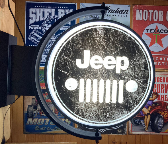 Jeep 24" Rotating LED Lighted Sign Design #S5018