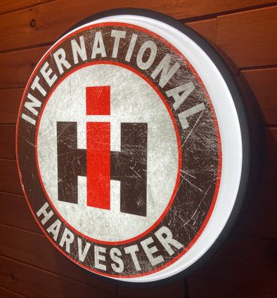 International Harvester 18" Backlit LED Button Sign Design #W7099