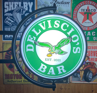 Del Viscio’s Bar Custom Designed 24” Pivoting Sign