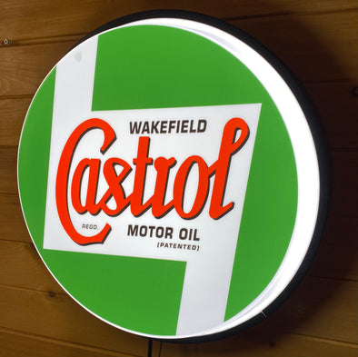 Castrol 18" Backlit LED Button Sign Design #W7099