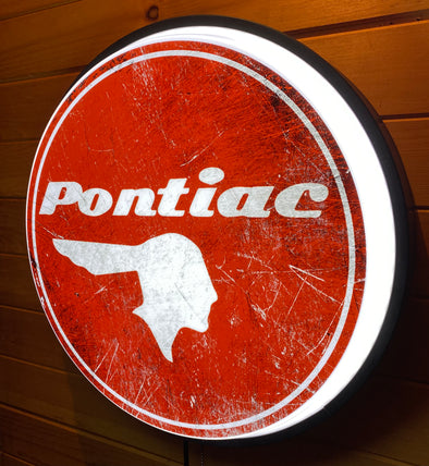 Pontiac 18” Backlit LED Button Sign Design #W7112