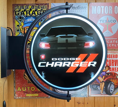 Dodge Charger 24” Rotating LED Lighted Sign Design #S7120