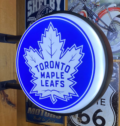 Toronto Maple Leafs Home And Away 20" LED Fixed Flange Sign Design #F7091