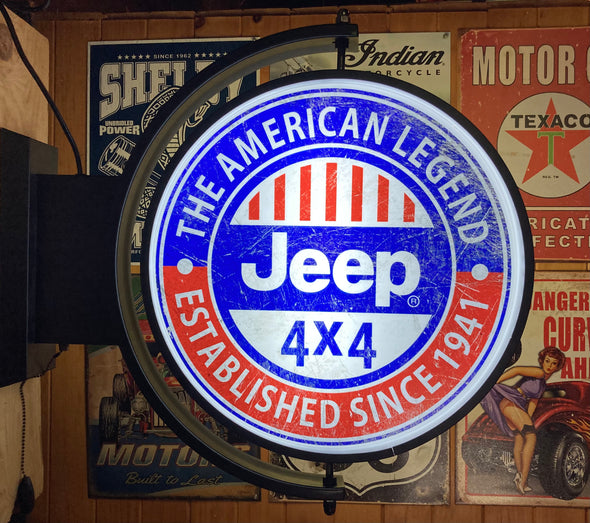 Jeep 24" Rotating LED Lighted Sign Design #S7080