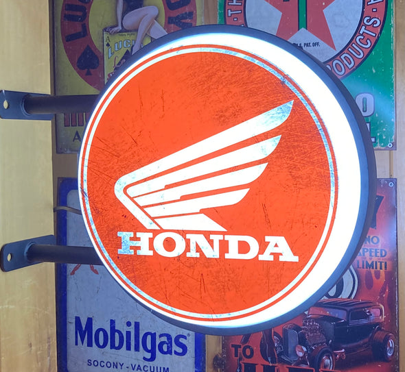 Honda Motorcycle 20” LED Fixed Flange Sign Design #F5014