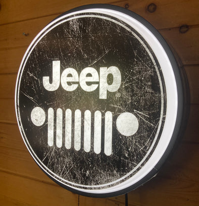 Jeep 18" Backlit LED Button Sign Design #W5018