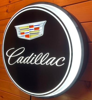 Cadillac 18" Backlit LED Button Sign Design #W5088