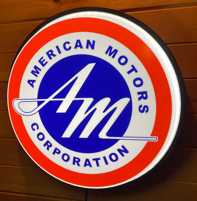 American Motors 18" Backlit LED Button Sign Design #W7121