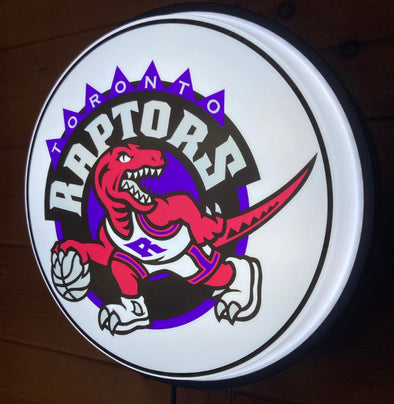 Toronto Raptors 18" Backlit LED Button Sign Design #W5031