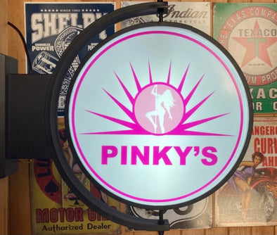 Pinky’s Custom Designed 24” Rotating LED Sign With Toggle Switch Controls