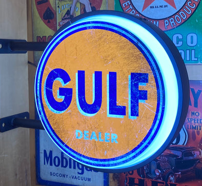 Gulf 20" LED Fixed Flange Sign Design #F5016
