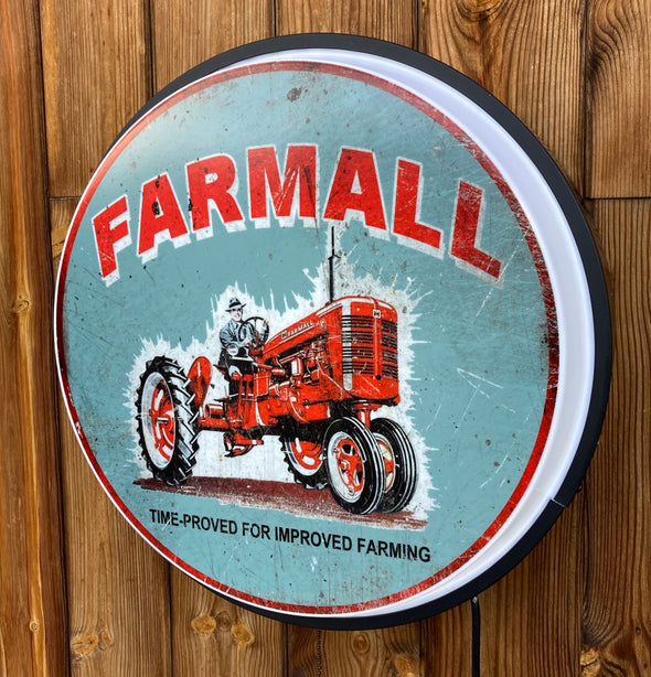 Farmall 30" Backlit LED Button Sign Design #BB7198