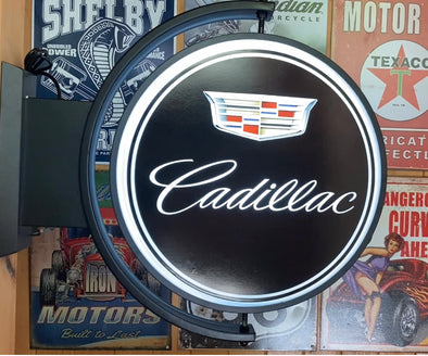 Cadillac 24" Rotating LED Lighted Sign Design #S5088